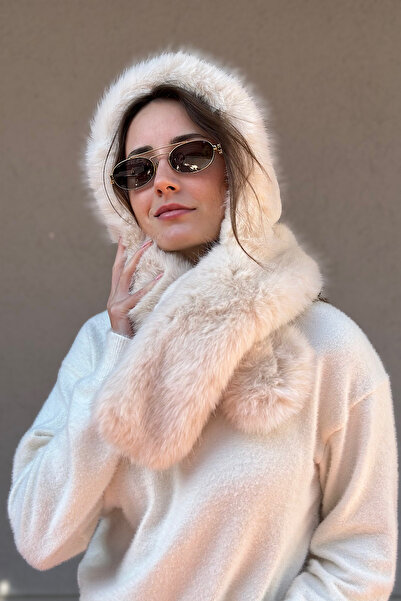 novon Ultra Premium Faux Fur - Μπερέ με απαλή αίσθηση, με λεπτομέρεια για τον λαιμό και το μπαλακλάβα