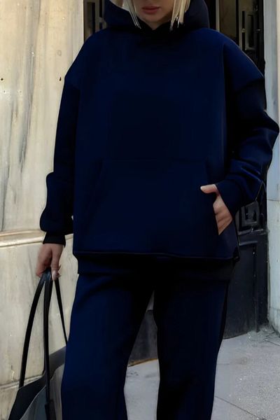 ruNadeS Trend Model Hanorac cu glugă pentru femei - Hanorac cu buzunar cangur