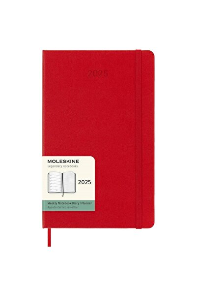 Moleskine Agenda săptămânală 12 luni L Dimensiune 13x21 cm Copertă rigidă Roș...