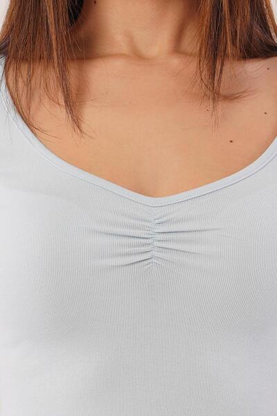 Hipo Trend Широкий комір, блакитний базовий боді