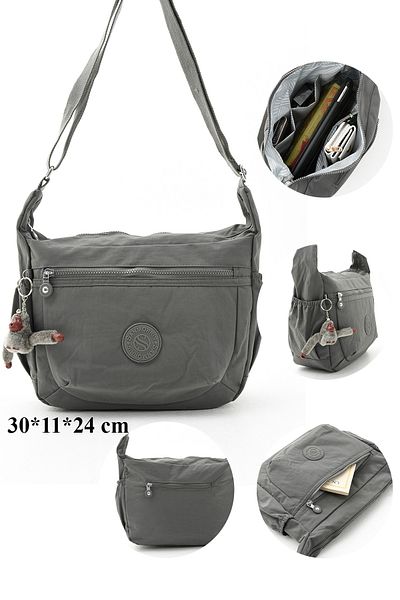 YOGII Mayer Model Unisex Αδιάβροχο τσαλακωμένο ύφασμα πολλαπλών τμημάτων Crossbody Σχολική τσάντα ταξιδιού και ώμου