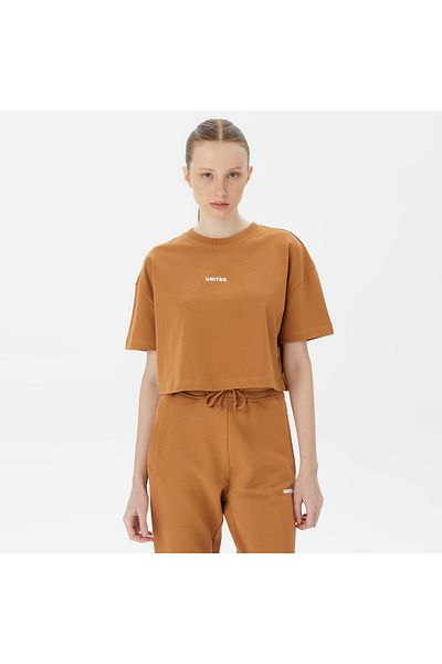 United 4 Unıted4 Classic Women's Brown Crop T-Shirt