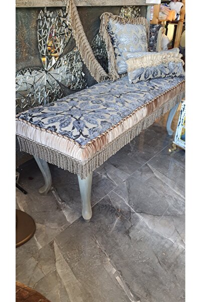 artsondekorasyon Vkko Marka Kumaş Bench, Puf, Ahşap Bench,Yatak Ucu Bench