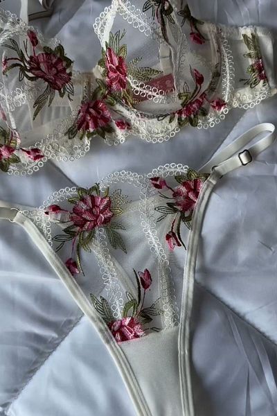 Moldina Σετ σουτιέν Bralet Λευκό Floral Σετ εσώρουχα Underwire