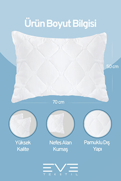 Eve Tekstil 6 штук подушок Diamond Plus з капітоном 50*70 см 800 г