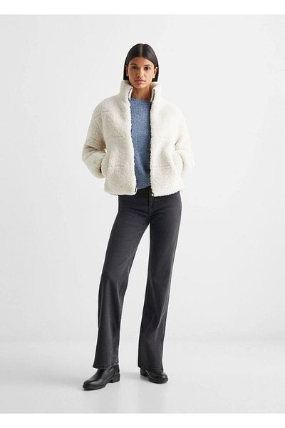Mango Teen Ecru Jacket for Kids