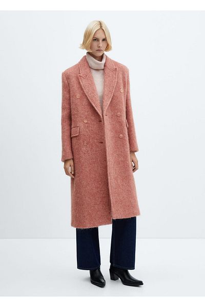 MANGO Woman Wool Double Breasted Coat