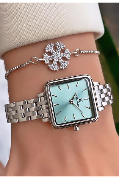 Daniel Klein Brand Silver Color Women's Wristwatch - Bracelet Gift
