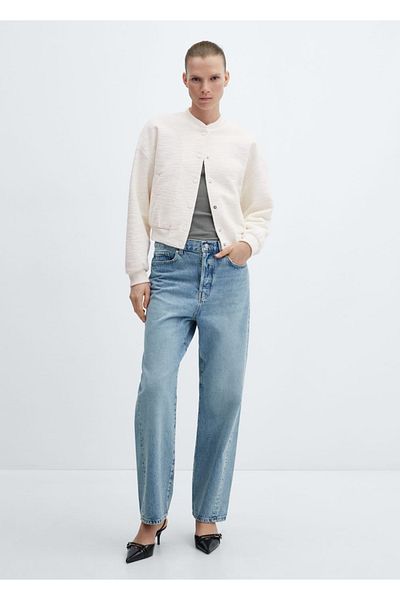 MANGO Woman Tweed bomber jacket