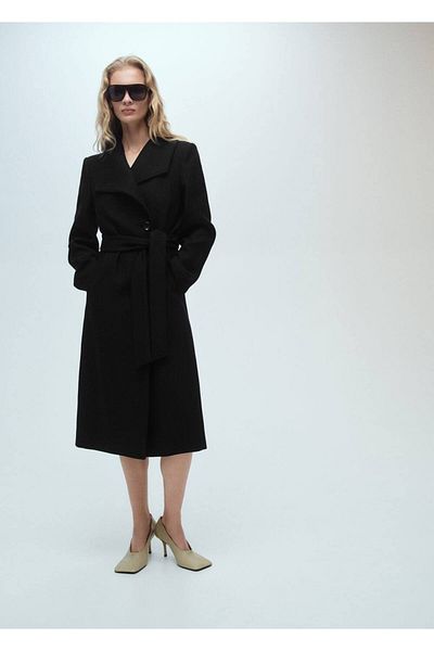 MANGO Woman Long Woolen Coat