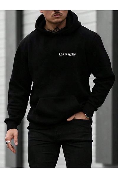 DEEPSENCE Unisex oversize černá mikina s kapucí Jusu Design