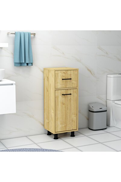 Home Mobiga Sorty Çamaşır Sepetli Çekmeceli Banyo Dolabı