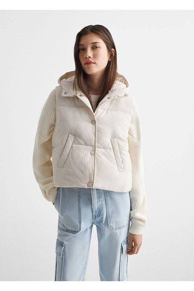 Mango Teen Quilted Hooded Vest
