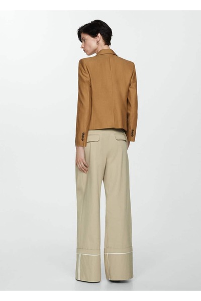 MANGO Woman Pamuklu Lyocell Blazer Ceket