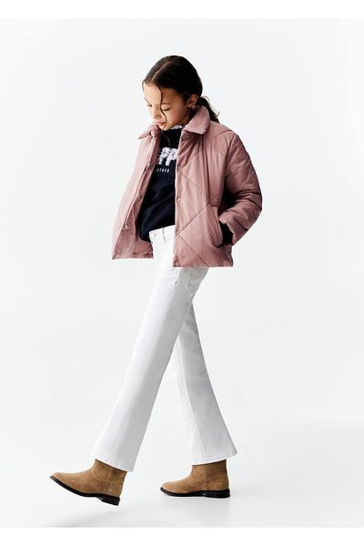 MANGO Kids Pink Winter Jacket for Kids