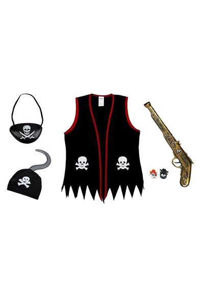 Skygo 4-7 Years Pirate Set - Vest, Hook Eye Patch, Ring and Pistol