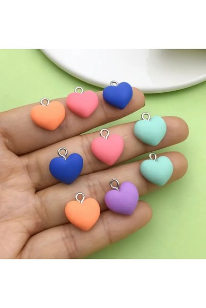 arredamento Heart Colorful 3D Resin Thermos Compatible Charm Accessory Hanging Ornament