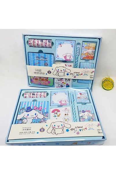 Meyra Accessories Sanrio Cinnamorol Luxury Gift Stationery Set Notebook Pen Sticker Memo Pad