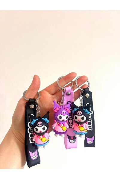 E plaza مجموعة كورومي اللطيفة المكونة من 3 قطع بسلسلة مفاتيح مقابل حقيبة