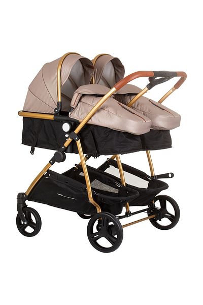 Chipolino Carucior gemeni Chipolino Duo Smart 2 in 1 golden beige