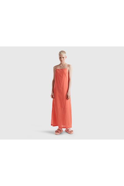United Colors of Benetton Rochie lungă fără mâneci Coral Scallop pentru femei