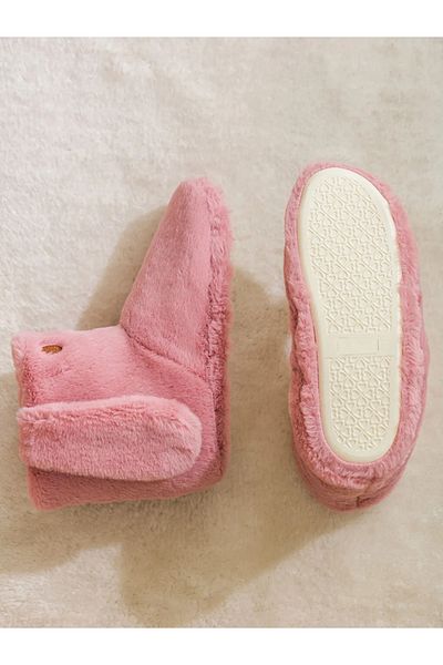 LC Waikiki LCW STEPS Λούτρινα γυναικεία μποτάκια για το σπίτι με φιγούρα κουνελιού