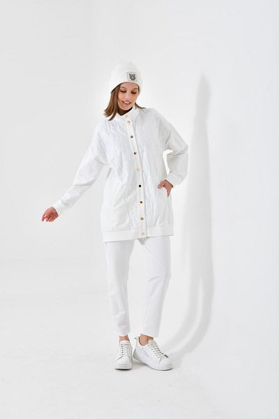 Garmi Ftz Women - Women's Ecru Rope Quilted Suit Set