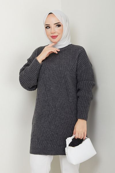 Pamuk Butik Pulover de damă din tricot împletit în zig-zag