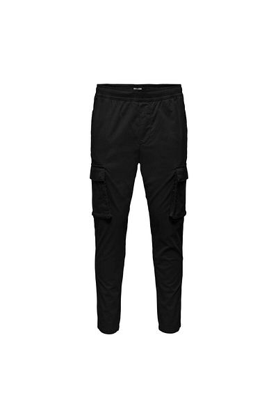 Only & Sons Λινους Cargo Παντελόνι Pk 2366 Μαύρο