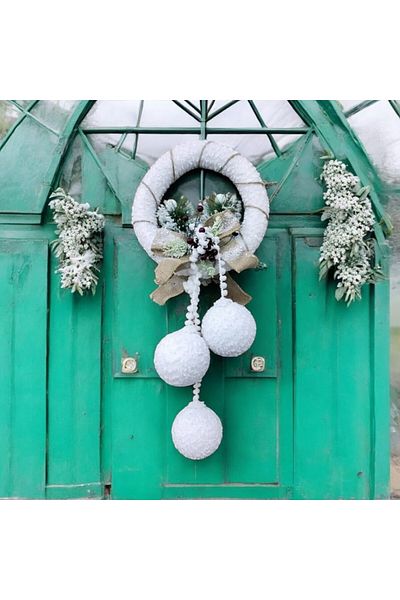 Masalsı Concept New Year's Christmas - New Year's Concept Kraft Ribbon Ornament Ring and Ceiling Decor