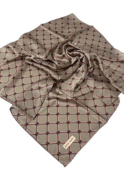 Pierre Cardin Φουλάρι 100% Silk Satin Crepe - Mink 8902230-331