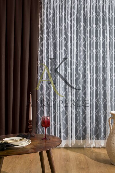 Karesi Κουρτίνα Φόντο Καφέ Εξτραφορ - Επίπεδη Τοποθέτηση, Χωρίς Πιέτες, Μονό Φύλλο - 9249