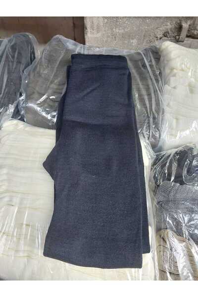 aryam butik Унисекс зимни дебели чорапогащи от вълна - ТЪМНО СИНЬО