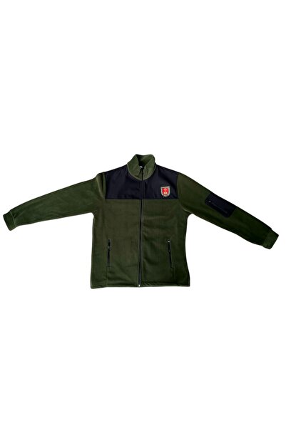 kho military design Black Harp School Khaki Fleece Coat Unisex (Size XL)