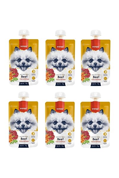 Wanpy Taze Sığır Etli & Havuçlu Köpek Et Ezmesi 90 Gr. X 6 Adet