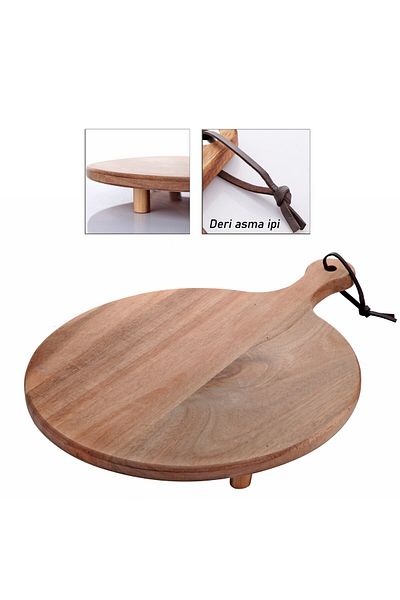 Balsa Grup Balsa Natural Acacia Footed Presentation Plate