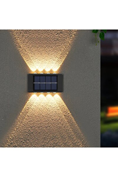 BLUE SİDE 2 Adet 8 Ledli Bahçe Solar Mekan Aydınlatma Bahçe Solar Led Güneş E...