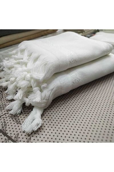 HMZ Etamine and Cross Stitch Embroidered - Mother and Daughter Towel