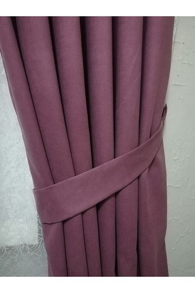 Karesi Dusty Rose Pleatless Extra-Forced Flat Planting Background Curtain Single Wing 9211