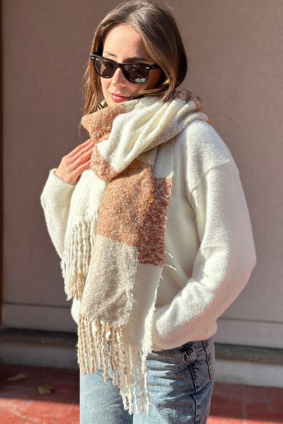 novon Премиум шал Cairo Bouclé Cinnamon-Beige Boucle
