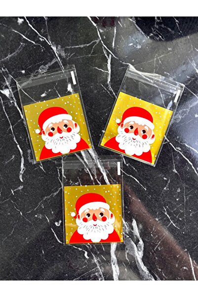 Hayal.kirtasiyesi Mini boy jelatin poşet 5 adet 7x10 cm (kapalı 7x7 cm)yapışkanlı yılbaşı hediye, takı, şeker poşeti