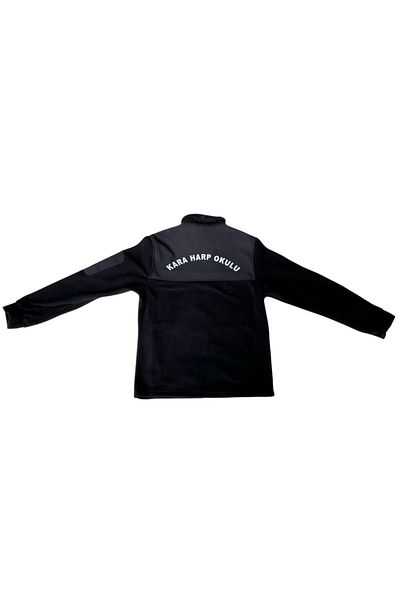 kho military design Black Harp School Black Fleece Coat Unisex (Size XL)