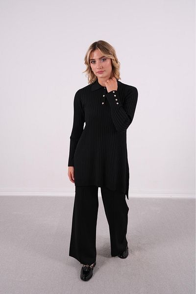 Mole İstanbul Plus Size Collar Detailed Stylish Tunic