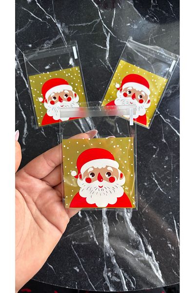 Hayal.kirtasiyesi 5Pcs Mini Gelatin Bags - 7X10Cm Adhesive Christmas Gift, Jewelry and Candy Bag