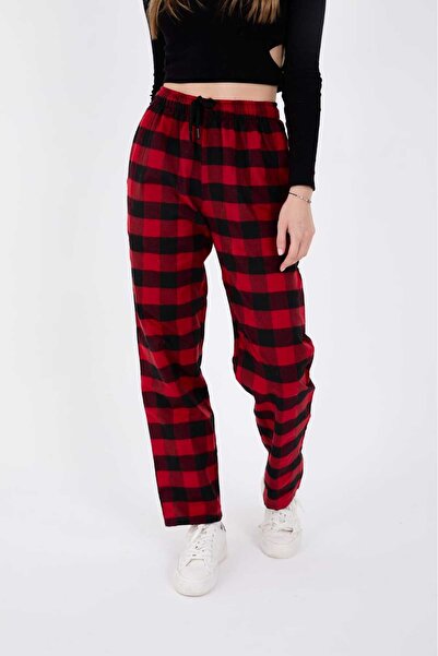 Erdil Giyim Kadın Büyük Kareli Pantolon