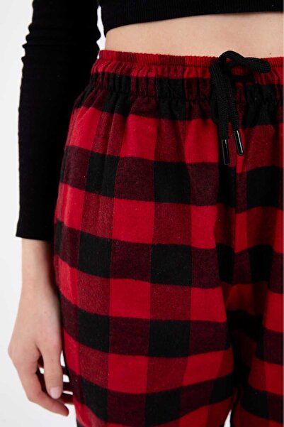 Erdil Giyim Kadın Büyük Kareli Pantolon