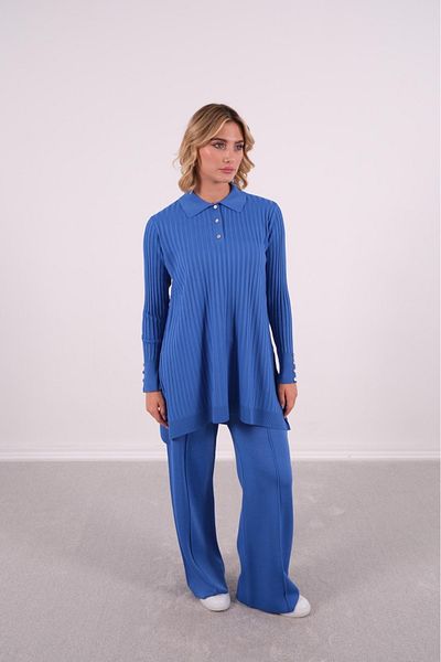 Mole İstanbul Plus Size Collar Detailed Stylish Tunic