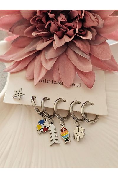 SiestaAccessories Luck / Fish / Star Model Earring Set