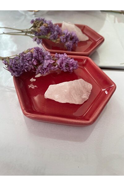 LADIN DOGALTAŞ Raw Pink Quartz Decorative Natural Stone (with Certificate)