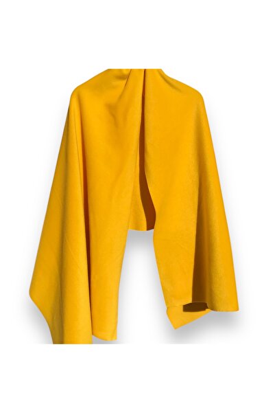 LinaByUgurr Жовта зимова - полярна накидка на плечі, м'яка текстура, без кити...